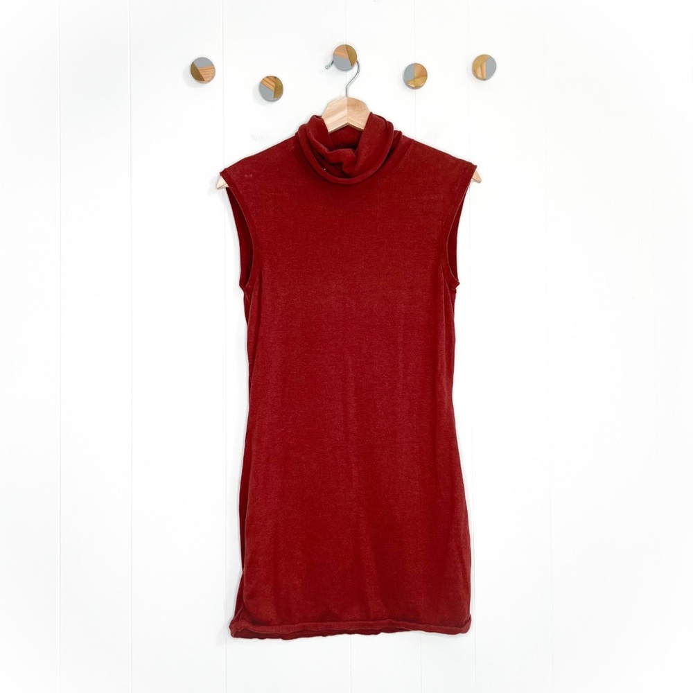 Peruvian Connection Cowl Neck Light Weight Knit Dress